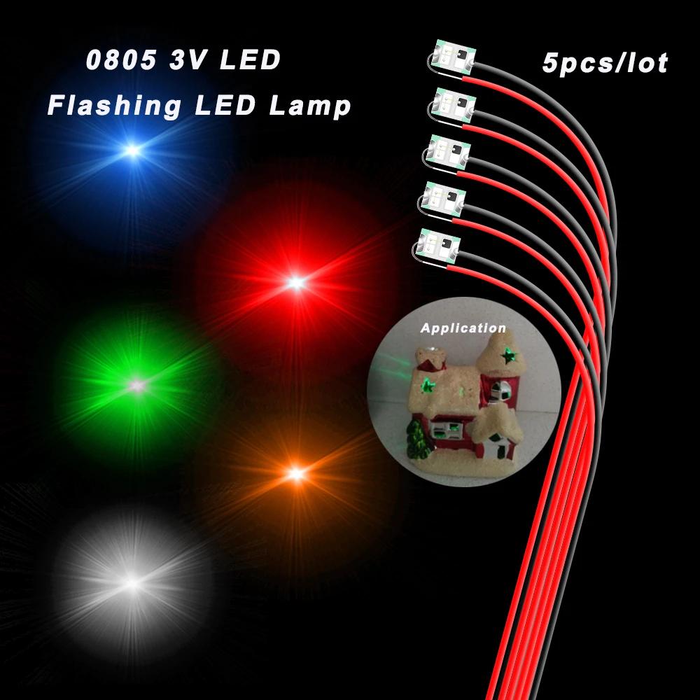 0805 ũ LED ̴ SMD DIY, 3V LED ̴ LED  , SMD , 20cm ̾ ,   , 5 
